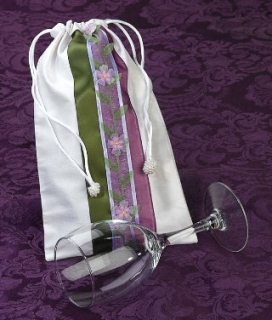 Silk Lav Floral Mazel Tov Bag Silk Lav Floral Mazel Tov Bag